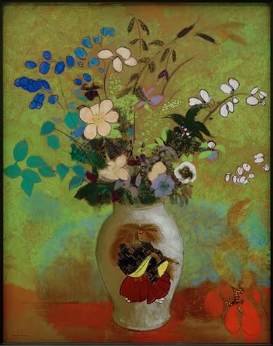 Image sur toile décoration murale Vase Japonais Odilon Redon affiche 60x90