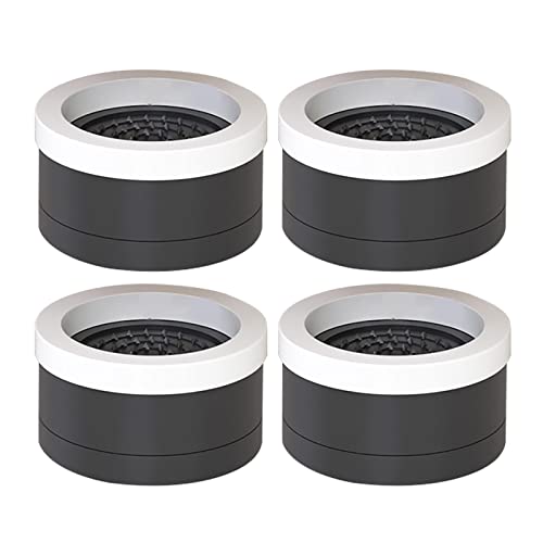 LZVMLNQI 4 elevadores de muebles de cama de plástico para marco de cama, sofá, patas y mesa, color negro