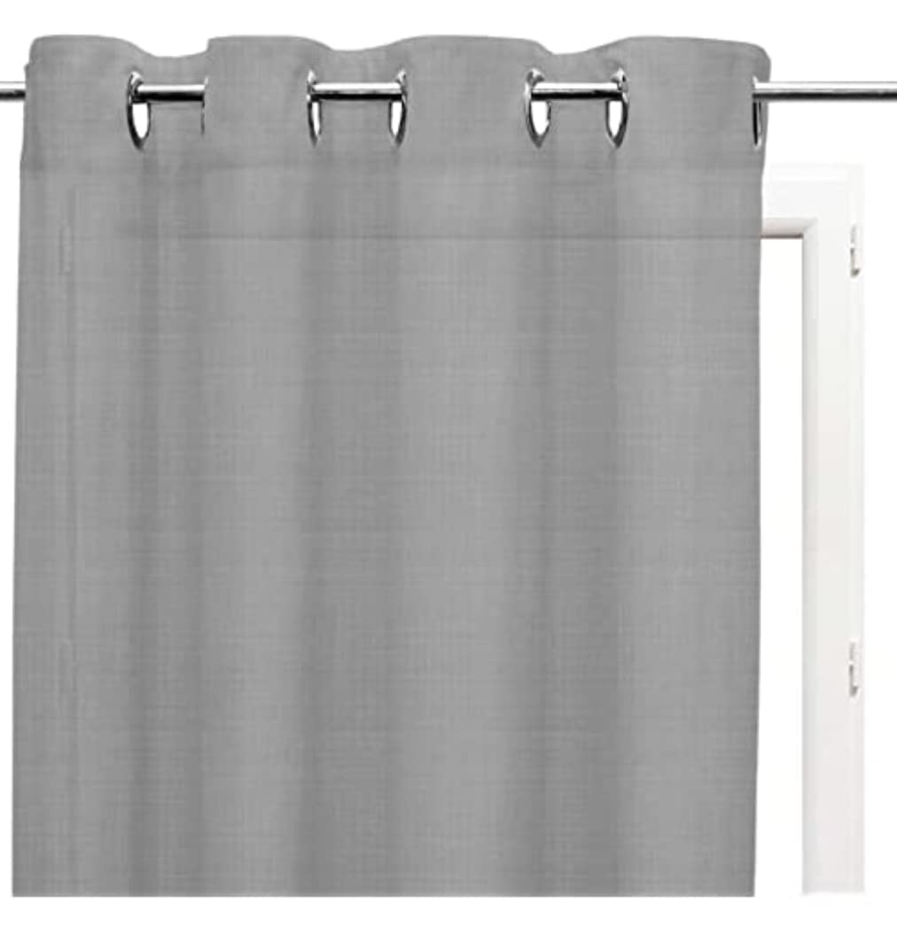 Soleil d'ocre Grey Curtains and Curtains 135 x 250 cm