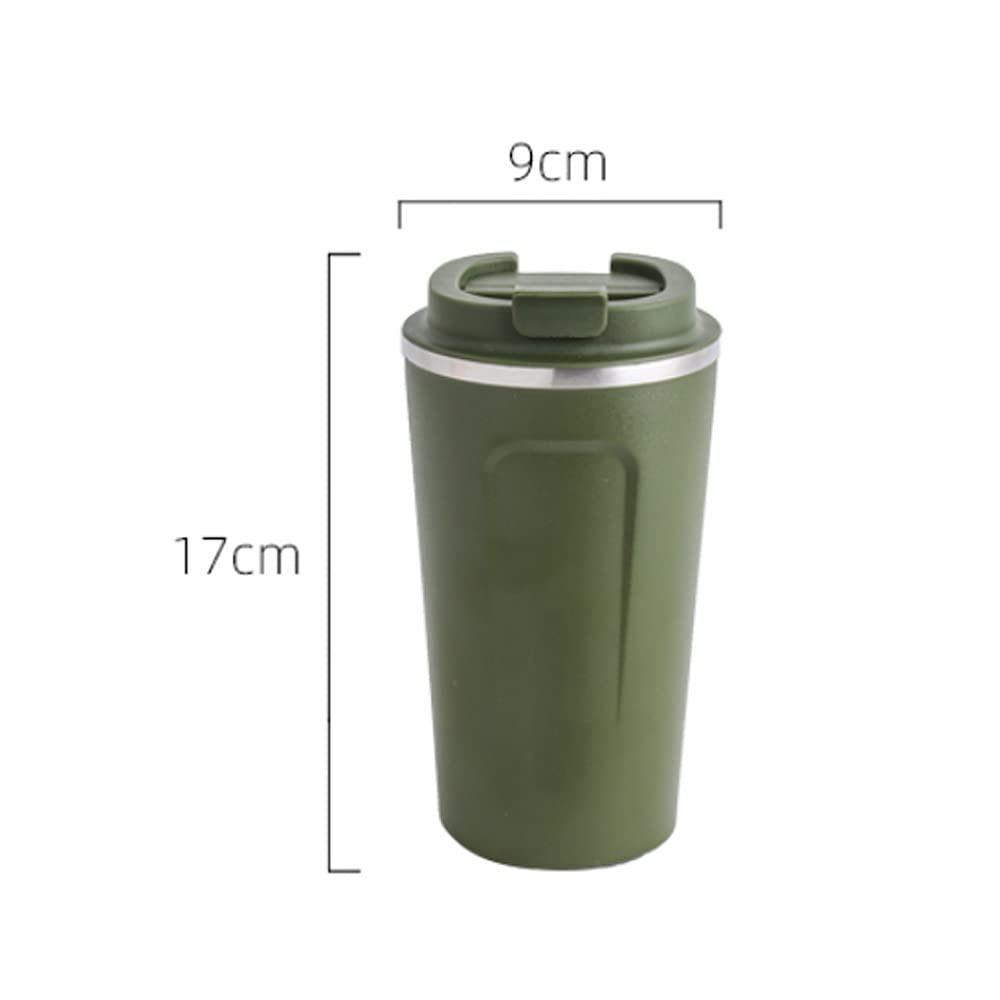 Flaschenwärmer, 510 ml tragbarer Edelstahl-Kaffee-Thermosbecher mit Strohhalm, Auto-Isolierflasche, Reise-Thermoflasche, Thermocup for Geschenke (Color : Black) (Color : Pink)