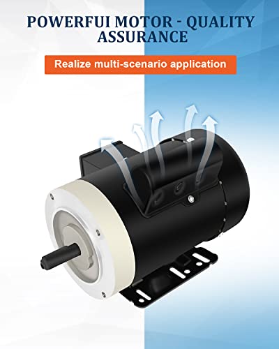 3/4Hp Electric Motor 1725Rpm, Single Phase,56C Frame,115V/230V, 5/8"Shaft Diameter Rolled Steel Shell 60Hz #TOP4