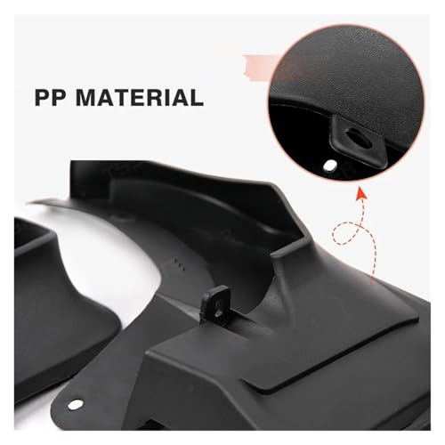 Garde-boue Kia Picanto 2011-2015 bavettes avant sans perçage noir