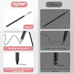 3 en 1 Stylus stylos pour écrans tactiles, haute sensibilité & Stylus capacitif de précision pour Apple iPad iPhone Comprimés Samsung Galaxy Tous les appareils universels à écran tactile