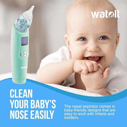 Image of Baby Nasal Aspirator - Electric Nose Suction for Baby - Automatic Booger Sucker for Infants - Battery Powered Snot Sucker Mucus Remover for Kids Toddlers
