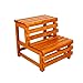 LILIS Tabouret Escabeau Tabouret en Caoutchouc Bois 2 Escabeau échelle for Adultes et Enfants Salle de Bain Step Mat Baignoire Double pédale en Bois Petit Pied Tabourets/Chaussures Banc/Fleur en r
