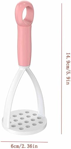 Miniatura 2 de Triturador de patatas de nailon, suplemento para bebés, trituradora de silicona con mango antiadherente, antiadherente para puré de verduras de