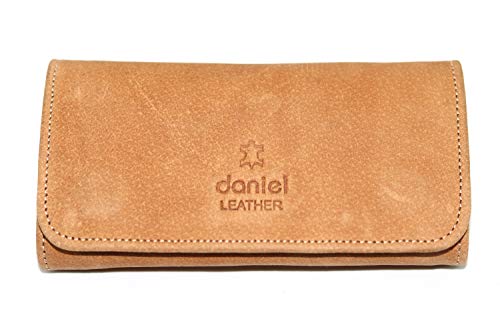 Sac à tabac cuir brun clair le cadeau parfait homme et femme hold up 50g