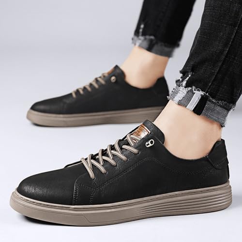 Men's Classic Business Leather Breathable Fashion Sneakers Casual Comfort Slip Resistant Lace-Up Oxford Shoes 7