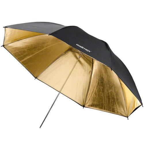 Walimex Reflex 109cm 2 Layer Umbrella Black/Gold, 109 cm