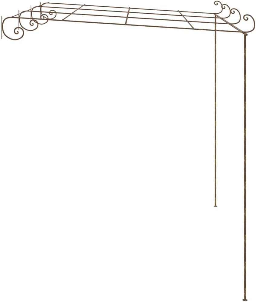 Exploded view of pergola components