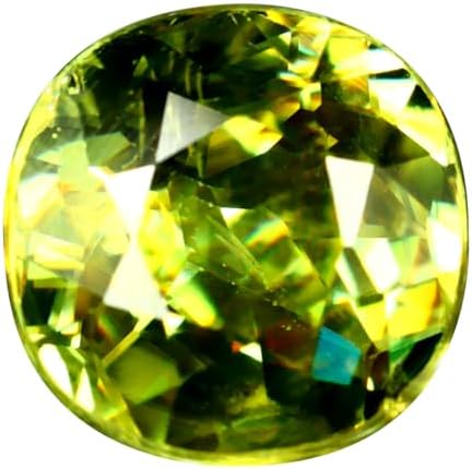 1.55 ct Amazing Cushion (6.89 x 6.83 mm) Pakistan Multi Color Sphene Gemstone image 4