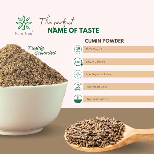 Image of Pure Tree Certified Organic Jeera Powder | 850 g | Jeelakarra | Zeera Powder | Cumin Powder | Boost Immunity | Adds Flavor to Curries & Veg