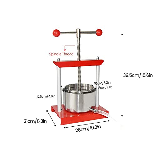 Foto von SQUEEZE master 3L Edelstahl Obstpresse, Pressung für Trauben, Obst, Fleisch, Herbs, Fett, Gemüse, Käseherstellung