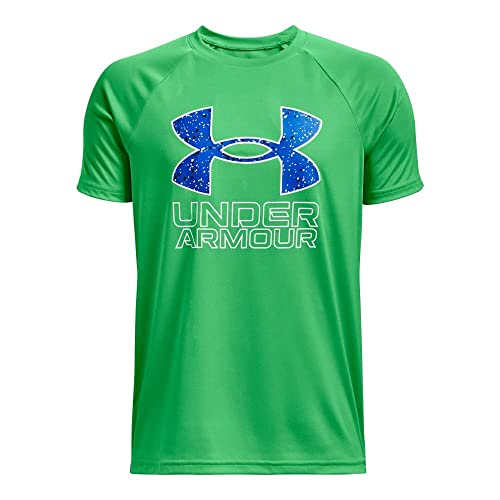 Image of Under Armour Boys' Tech Hybrid Printed Fill Short-Sleeve T-Shirt