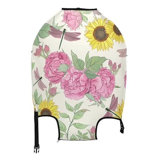 Joisal Variety Flowers Sunflowers Spring Luggage Covers for Suitcase Protectors Baggage Travel Gifts Luggage Sleeve Identifiers, L, Fits 26-28 Inch Case2