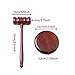 Handmade Wooden Gavel and Block Set Perfect for Lawyer Judge Auction Sale Meetings Student and Gifts (Round Block I)