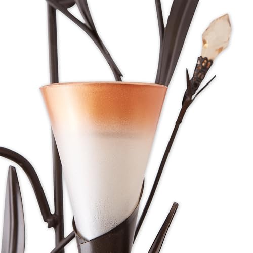 Applique murale double Quotech 10015810 Dawn Lily en verre et noir