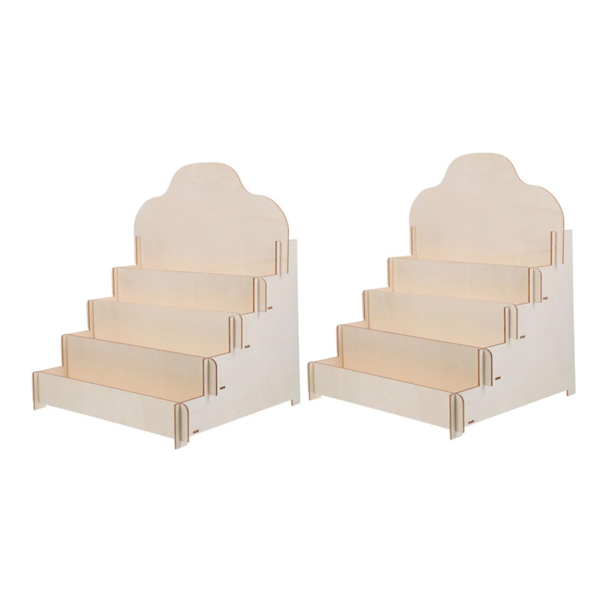 Présentoir de cartes de vœux en bois beige suspendu pour salons