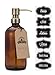 Amber Glass Bottle Soap and Lotion Dispenser with Brass Pump - 16 oz - by Jarmazing Products