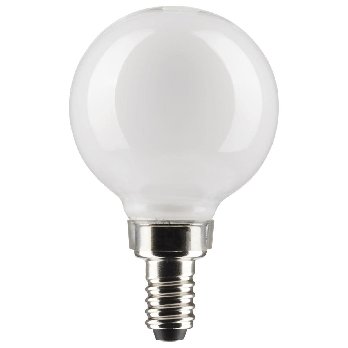 Satco 3-Watt LED E12 Light Bulb, 2700K, 15000 Hour Rating, Dimmable