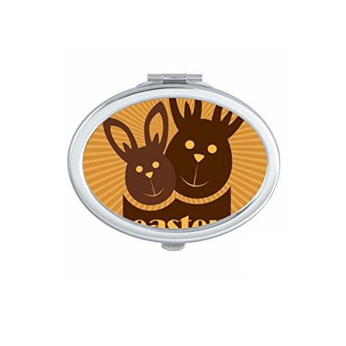 Miroir de poche portable ovale pour retoucher son maquillage partout