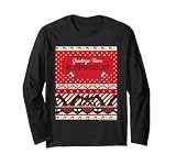 Stranger Things Christmas Pattern Saludos Starcourt Mall Manga Larga