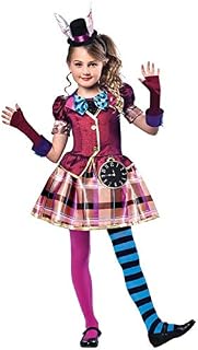set high (PKT) (9903197) Child Girls Miss Hatter Costume (9-10yr) - amscan Brand Grp1