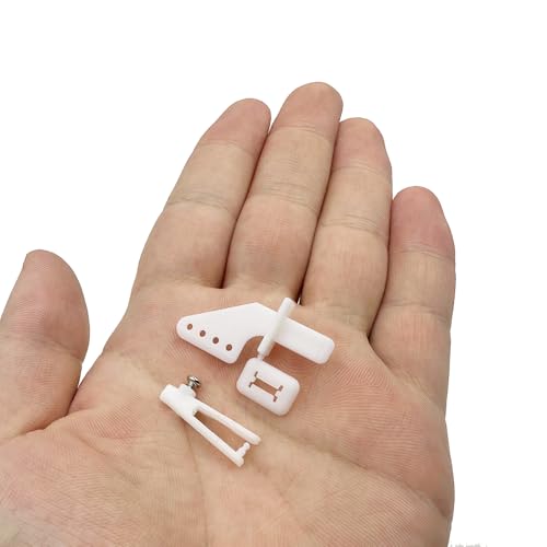 10PCS 4 Hole Micro Control Horns with Clevis and Steel Pushrods for RC Airplane Plane Helicopter DIY Model Aircraft Parts - Thumbnail 3