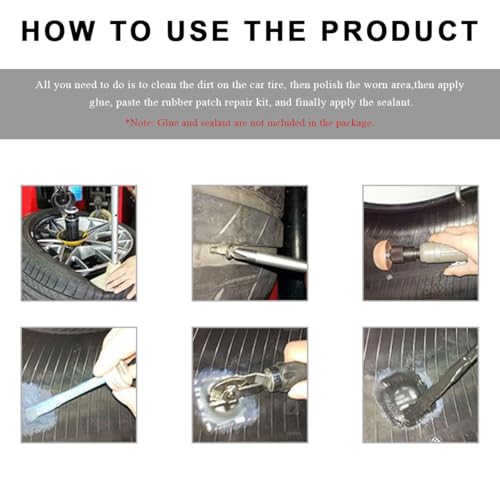 Image of 90PCS Tire Repair Patch, 32mm 42mm 58mm Natural Rubber Tyre Puncture Repair Patch Kit, Automotive Round Tubeless Patches Fast Repair Tool for Car Truck Bike Inner Tire