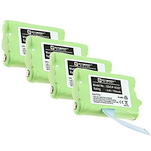Synergy Digital Cordless Phone Batteries, Compatible with AT&T 2419 Cordless Phone, (Ni-MH, 3.6V, 750 mAh), Combo-Pack Includes: 4 x SDCP-H327 Batteries