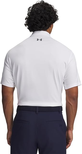 Under Armour Men's Matchplay Golf Polo, (100) White / / Pitch Gray, Large