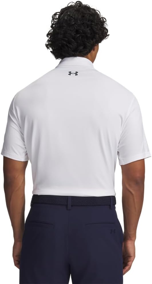 Under Armour Men's Matchplay Golf Polo, (100) White / / Pitch Gray, Large