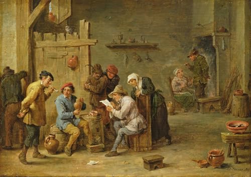 Impresión Imagen David Teniers Cuadro en Lienzo Premium 60x90cm de PSVDCTOO