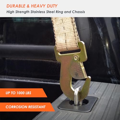 Âncoras de amarração retráteis compatíveis com Ford F-150/2017-2023 Ford F250 F350 Super Duty e Ford