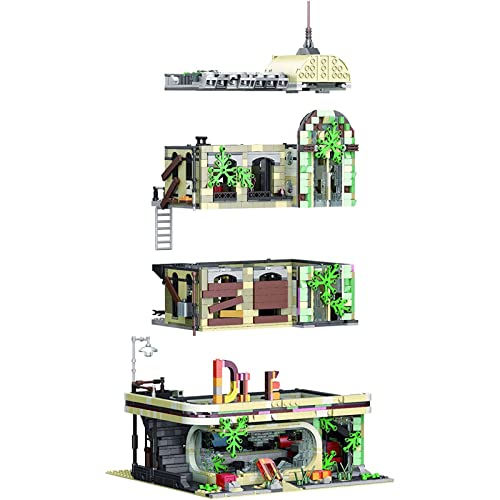Modulare Haus, Weltuntergang Ruine Restaurant Architektur Modell Bausteine Haus Bausatz, 2392 Teile Europäische… – Bild 4