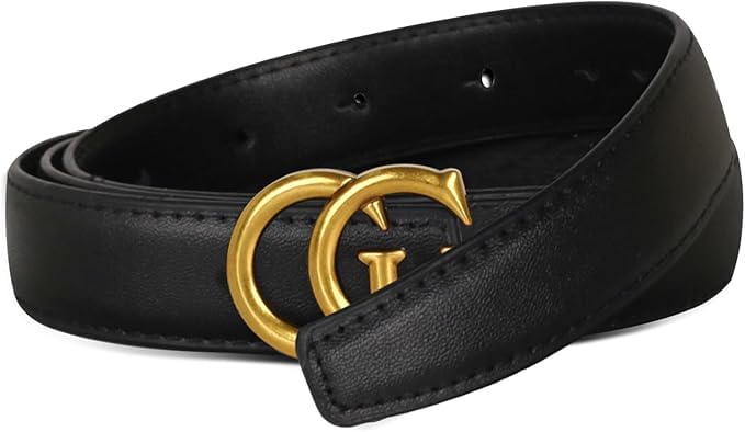 Women's GG logo Thin Belt, Black (Black, 104 cm / 41 in)