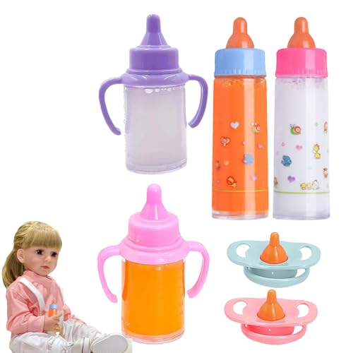 Weqizuerqi Biberones De Juguete para Muñecas | Set De Chupete Y Cuidado para Muñecas | Biberón Realista para Juguete con Accesorios De Cuidado | para Niñas Pequeños Niños Navidad Cumpleaños Escuela