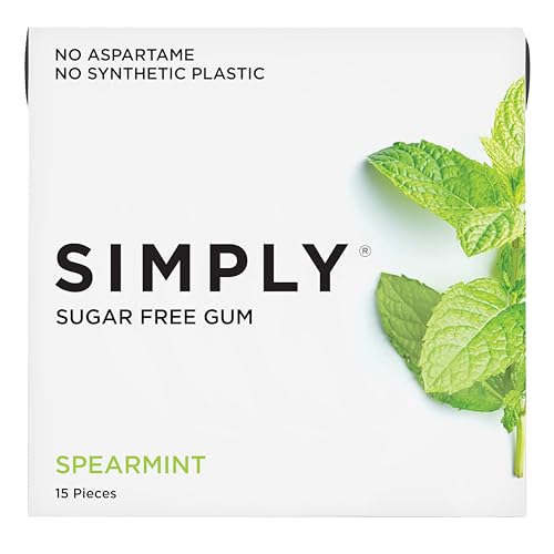 SIMPLY Gum | Dental Gum | Xylitol Chewing Gum - Sugar Free | Spearmint | Pack...