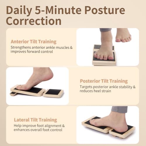 Ankle Balance Board and Foot Strengthener for Physical Therapy, Adjustable Single Leg Balance Board for Ankle Strengthening, Sprain Recovery, Plantar Fasciitis Relief, Balance Training & Leg Stability - 3