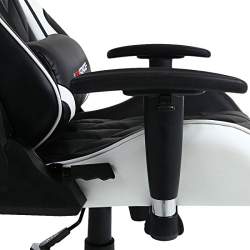 GTFORCE PRO GT Reclining Sports Racing Gaming Office Desk PC CAR Faux Leather Chair (White)