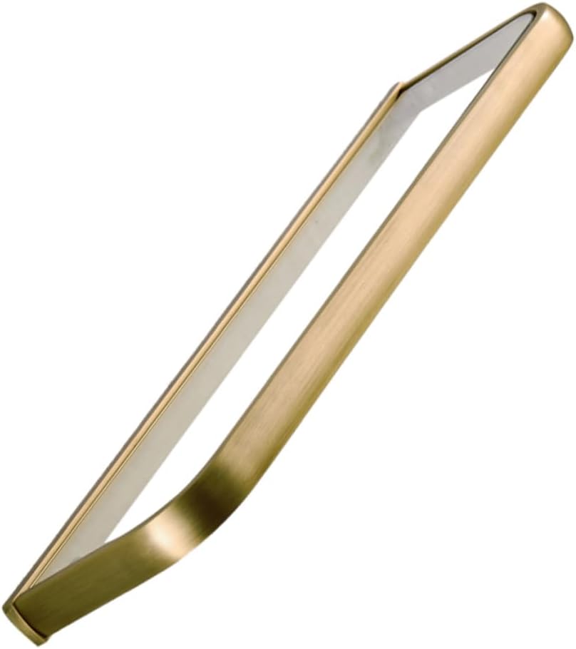 OUNONA Wall-Mounted Bathroom Glass Shelf Rack 50cm Single Layer Bronze Brass Material Easy Installation for Bathroom Storage Space-Saving Organizer