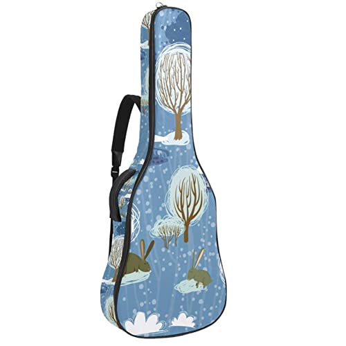 Sac à dos guitare acoustique motif ours polaire pour transporter votre musique partout