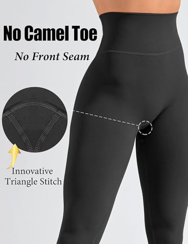 Olmlmt No Front Seam Workout Leggings for Women Tummy Control Butt Lifting Leggings Buttery Soft Gym Yoga Pants