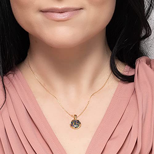 14K Gold Plated Over 925 Sterling Silver Black Opal Vintage Style Pendant; Lab Created October Birthstone; Dainty Black Gemstone Pendant; Handmade Antique Style Black Opal Necklace For Women #TOP1