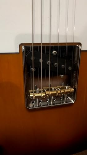 Ponte Per Chitarra Telecaster In Ottone Cromato Con 3 Selle Compensate - Parte Di Ricambio