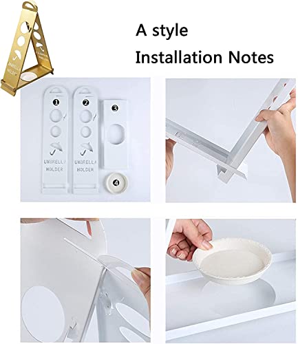 Porte-parapluie à forme unique et support facile avec bac collecteur d'eau - 5
