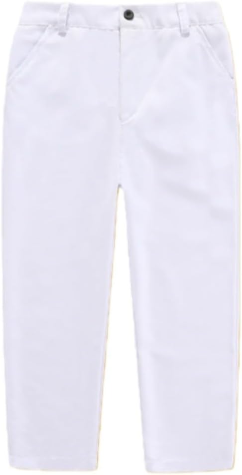 Girls Wide Leg Pants Kids Loose Casual Lace Trim Elastic Drawstring Waist Trousers with Pockets 5 to 14Y