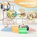 MIND&ACTION Toddler Climbing Toys Indoor, Baby Foam Climbing Blocks with Ball Pit for 1-3 Years Old, 6-Piece Soft Play Set Climbing Blocks, Climb Crawl Activity, Birthday (Balls not Included)