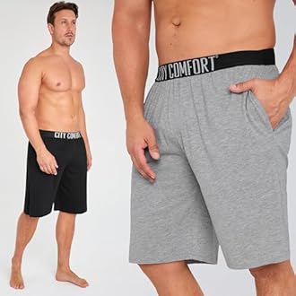 CityComfort Men's Pyjama Shorts Mens Pyjama Shorts