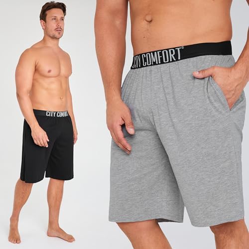 CityComfort Men's Pyjama Shorts Mens Pyjama Shorts